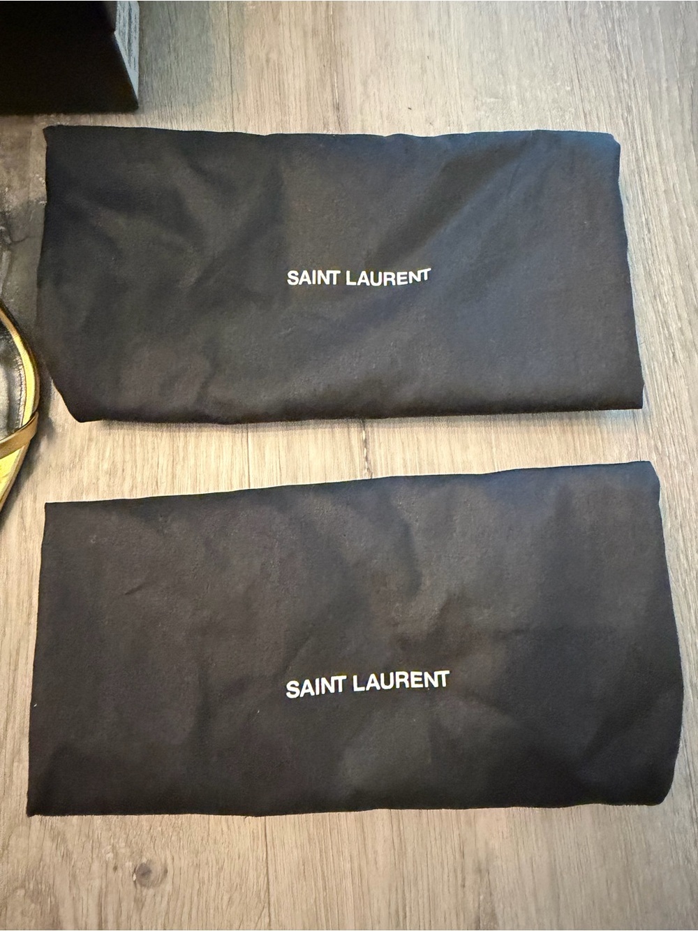 Saint Laurent Gold Opyum Ankle-Strap Sandals 110 YSL HEEL - Picture 4 of 9